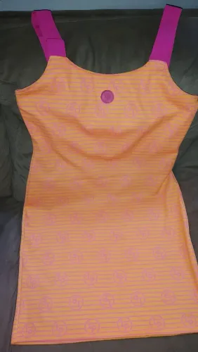Vestido LP Faixa Rosa