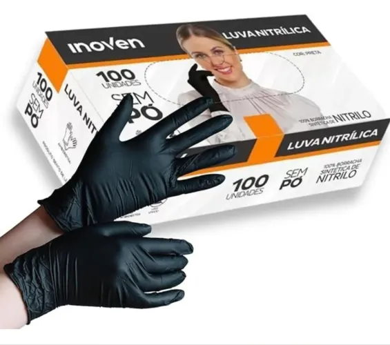 Luvas Nitrílicas Sem Pó - 100 Unidades