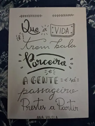 Quadro Decorativo 'A Vida é trem Bala parceiro'
