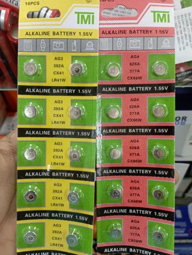 Pilha Alcalina 1.55v Baterias Ag3 Ag4 1cartela