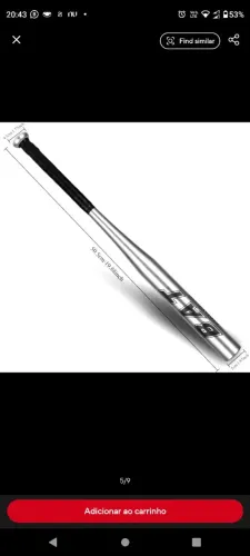 Bastão de Baseball Alumínio