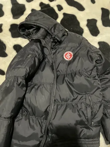 Jaqueta Puffer Preta Inter 