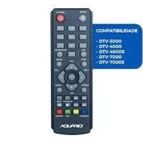 Controle Remoto Aquário para Receptores DTV