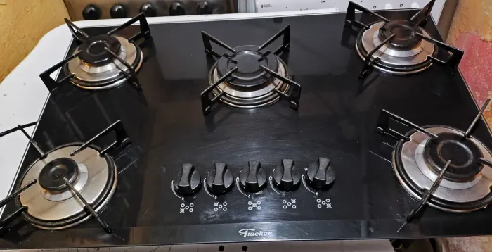 Cooktop 5 bocas Fische,r gás encanado