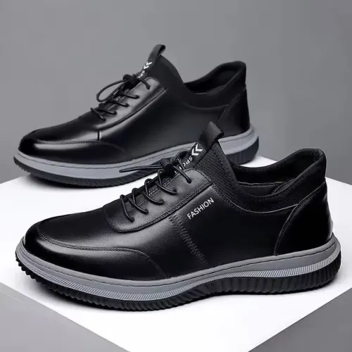Sapatênis Masculino Casual em Couro Preto