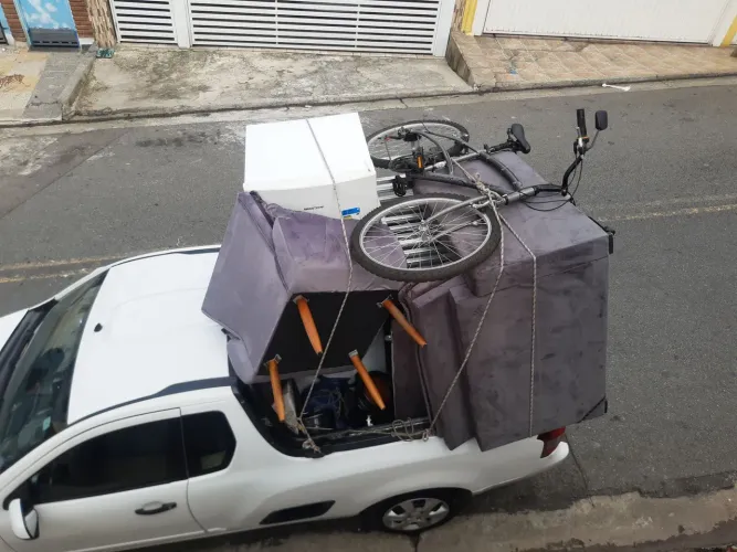 Carreto e pegue as mudanças