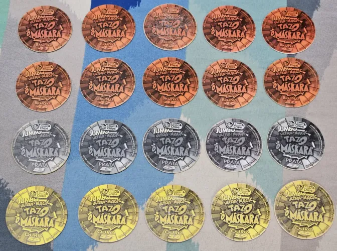 Coleção tazos o máskara jumbo completa elma chips ler descrição