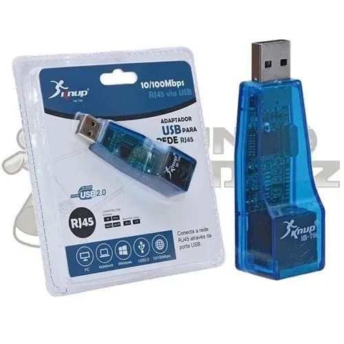 Placa de Rede USB Para Rede RJ45 10/100Mbps - Knup HB-T66 