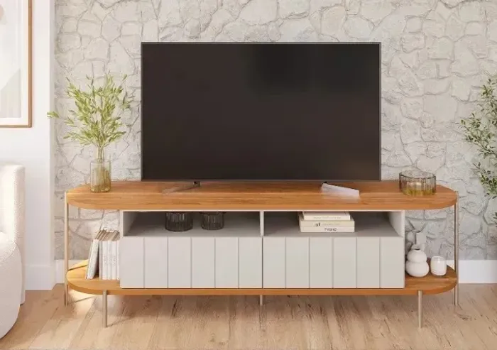 Rack Bancada Mônaco para TV até 70" - Permóbili em MDF
