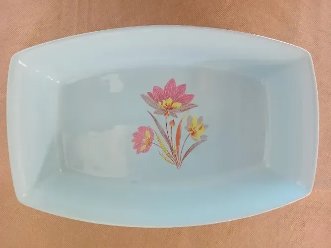 Refratário antigo Pozzani 26 cm azul claro