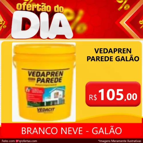 VADAPREN PAREDE BRANCO GALÃO 3,6 L- VEDACIT ORIGINAL