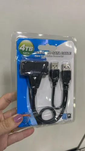 Cabo Usb 3.0 Sata 4Tb Shinka - Cabo Adaptador Para Hd Ssd - Loja Coimbra Computadores  