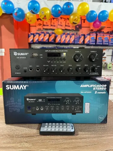 Amplificador Stereo com 2 Canais SM-AP2000