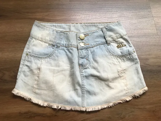 Minissaia Jeans Patogê Tamanho 36/38