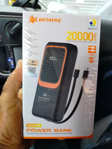 Power Bank 20000mAh Peining WUP-940 - Carregamento Rápido Novo