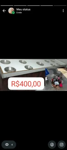 Bancada de açaí