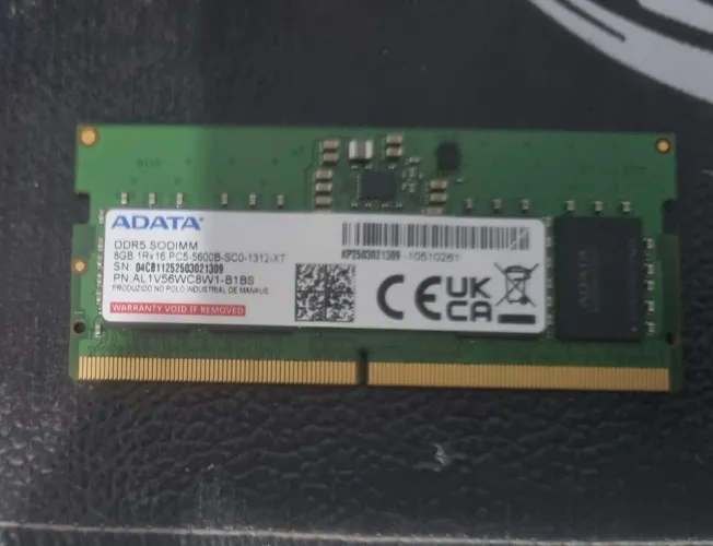 Memória ram 8gb ddr5 nootebook