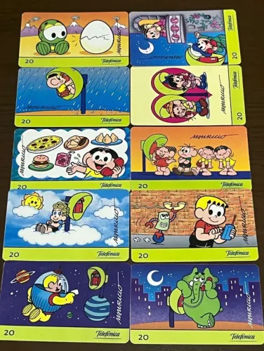 Cartão telefônico  série turma da Mônica completa - 10 cartoes