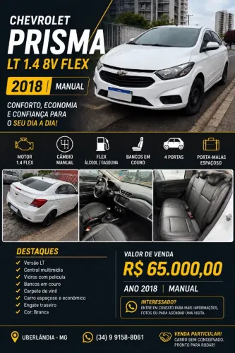 Chevrolet Prisma Sed. LT 1.4 8V Flexpower 4P 2018