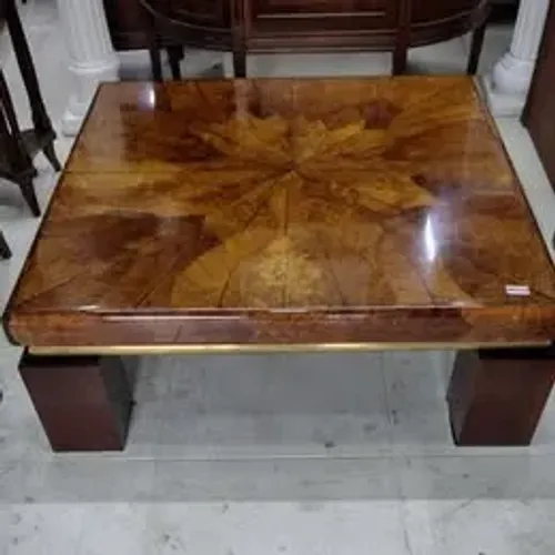 Mesa de Centro de fumo de corda com resina