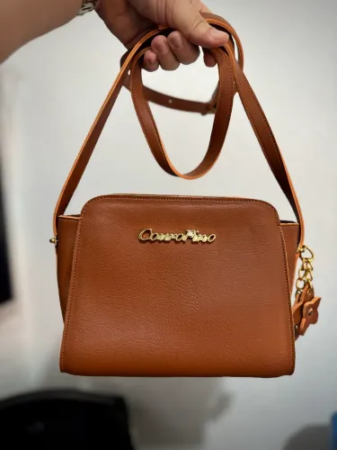 Bolsa couro fino legítimo 