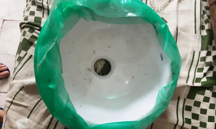 Pia de cuba enbutida para banheiro