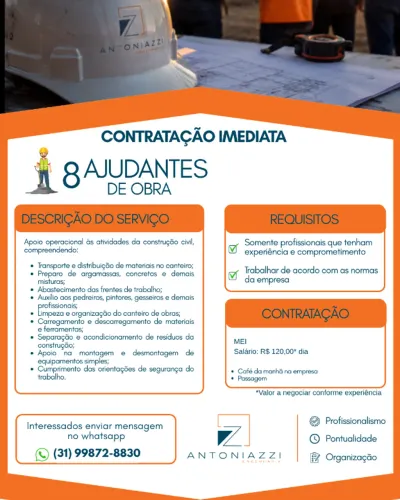 Ajudante/ Servente