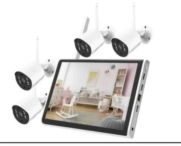Kit NVR com 4 câmeras wi-fi, HD 500gb e muito mais