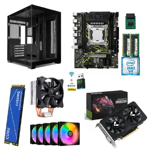 Gamer Intel Xeon RX590-8gb/nvme 256gb/16GB/550w 80plus/TPM 2.0 Wifi6 Novo!