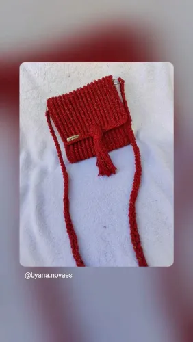 Bolsa Vermelha em Crochê
