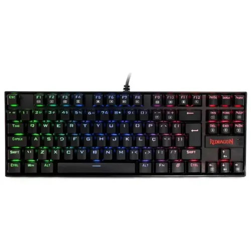 Teclado Mecânico Gamer | Redragon Kumara | RGB | Switch Brown | Preto - Loja FH