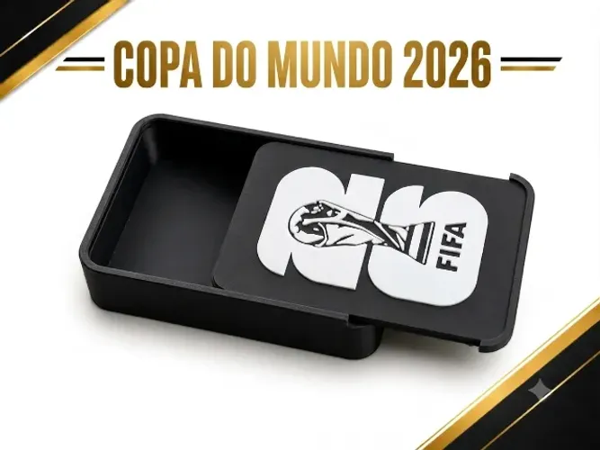 Estojo Porta Figurinhas Copa 2026 FIFA 3D - Caixa Organizadora Álbum