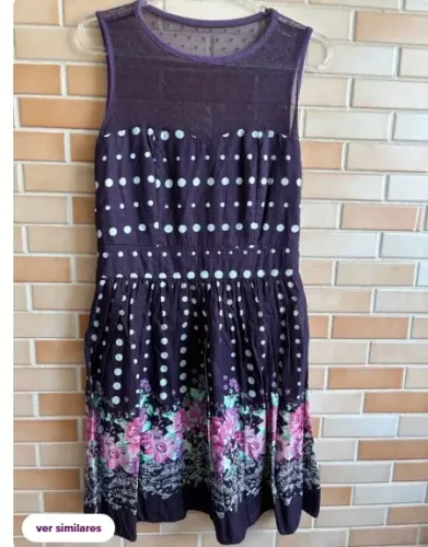 vestido antix roxo estampado g