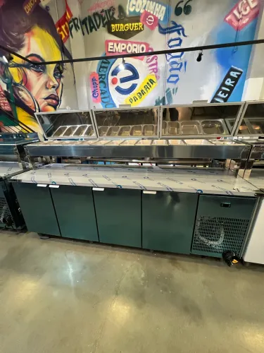 Condimentadora refrigerada 2.50m inox - pronta entrega 