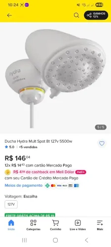 Chuveiro hydra 220