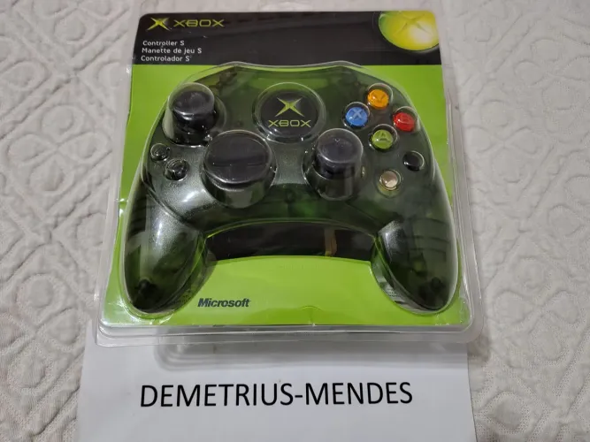 Controle do Xbox Clássico Verde Translúcido - Original Completo e Original!
