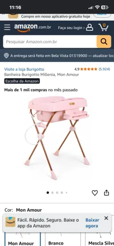 Banheira com suporte 