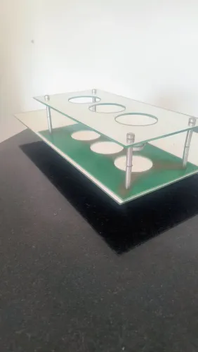 Plafon luminária de 3 lâmpadas espelhada