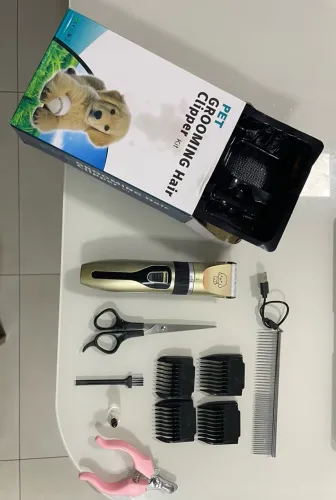 Kit Banho Máquina de Tosa para Cachorros e Gatos