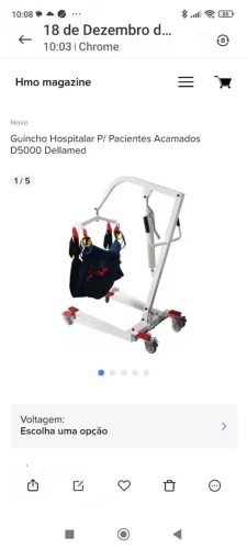 Guincho de transferência para acamados