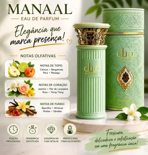 Perfume feminino Lattafa Manaal 100ml Novo