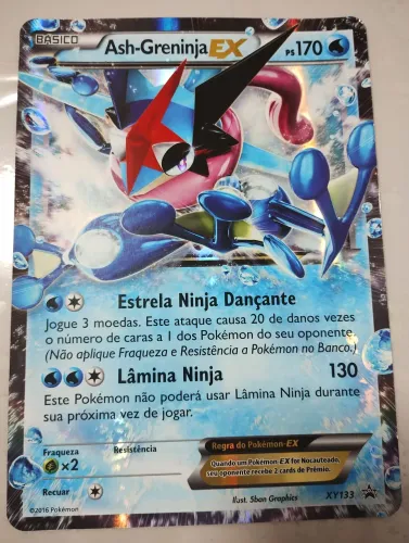 Carta pokémon rara Ash-Greninja EX Jumbo