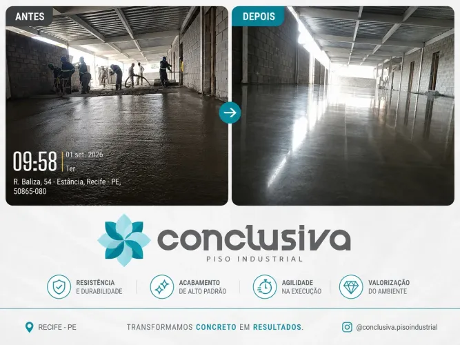 Piso de concreto polido.