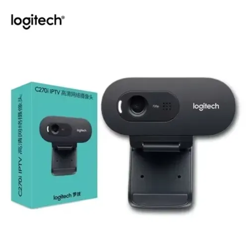 Webcam Logitech  C270i HD 100% Original, Webcam 720P com Microfone Embutido, USB2.0 pa