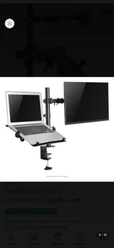 Suporte ergonômico para notebook e monitor