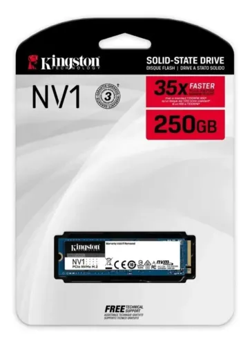 SSD M.2 250GB Kingston Nvme Nv1 35x, Snvs/250G, 2100mb/s