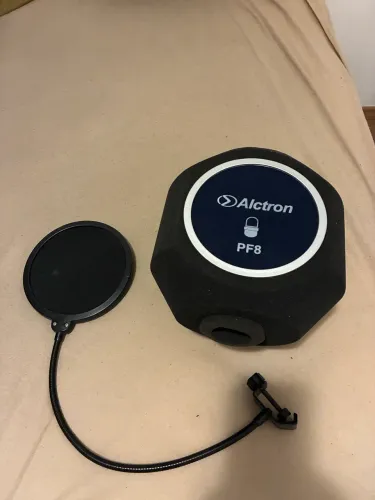 Protetor acústico e pop filter para microfone
