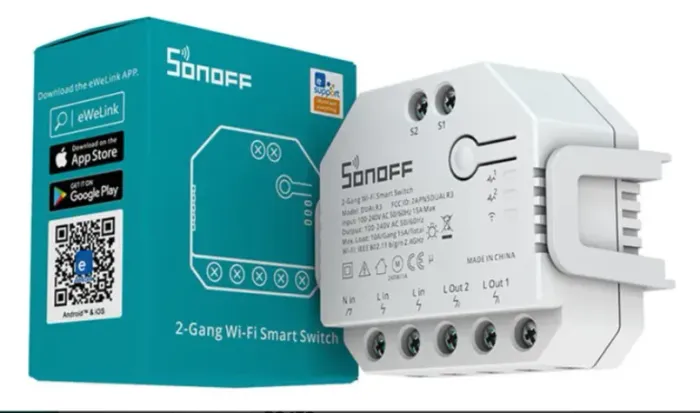 Sonoff Dual R3 Interruptor Relé Wifi 2 Canais Alexa Origina