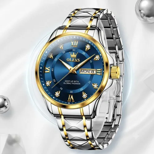Relógio de Pulso Premium Lindíssimo OLEVS 2906 Sofisticado de Luxo Pulseira Inox Elegante