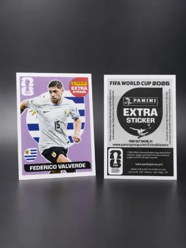 Figurinha extra legend copa de 2026 Federico Valverde Roxa orig